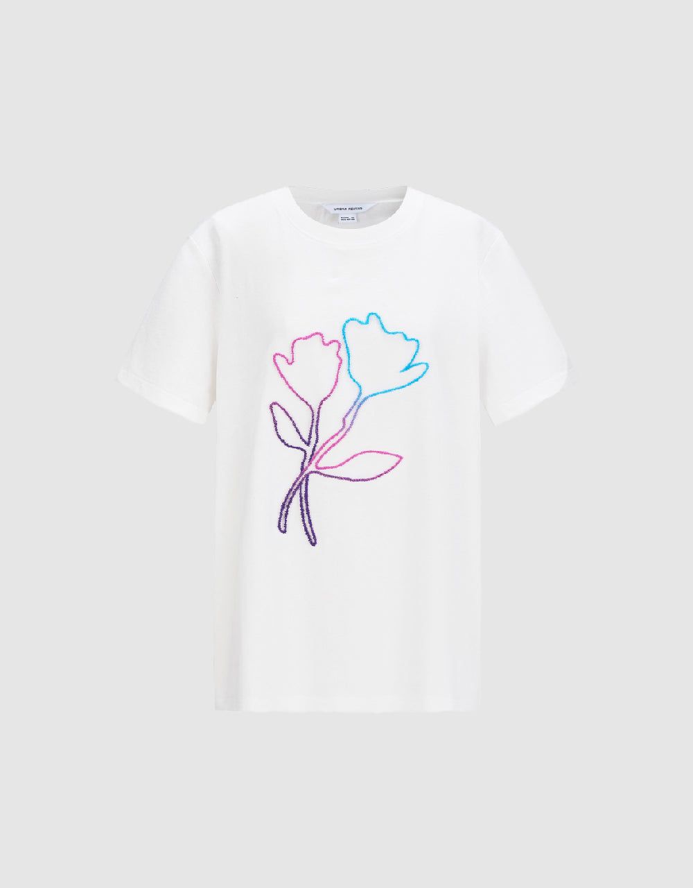 Crew Neck Straight T-Shirt sold by Urban Revivo