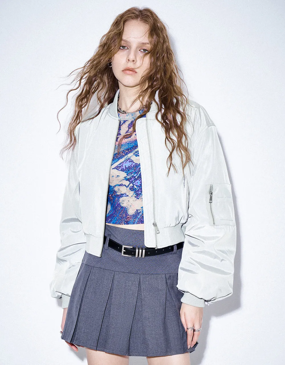 Zipper Front Padded Coat sold by Urban Revivo