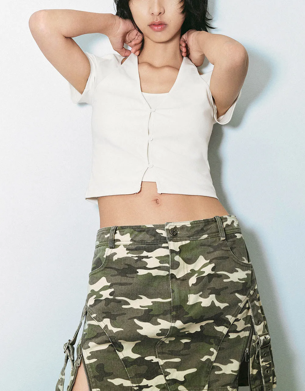 Halter Neck 2 In 1 Skinny T-Shirt sold by Urban Revivo product image thumbnail 3