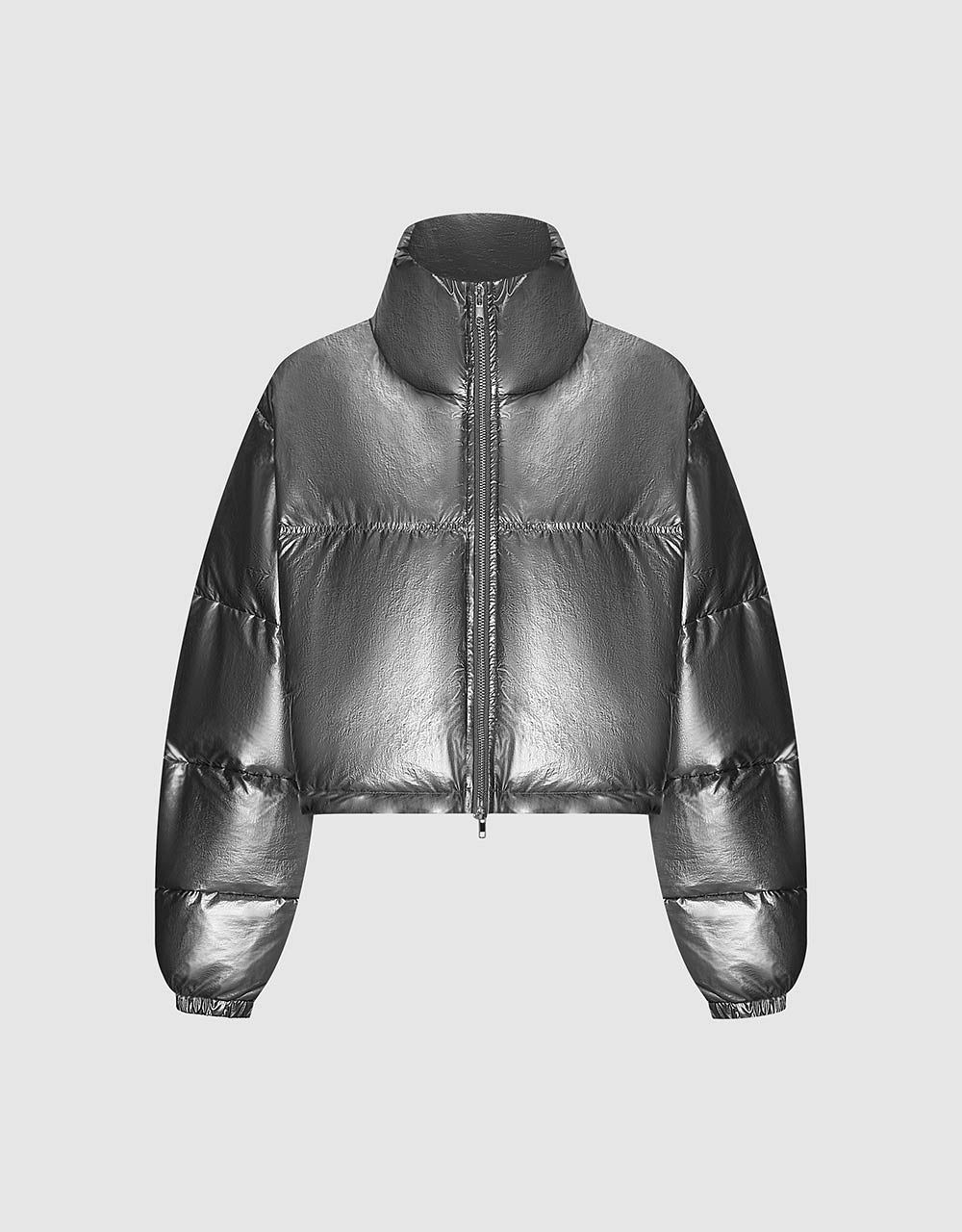 Stand Collar Straight Puffer Jacket sold by Urban Revivo product image thumbnail 2