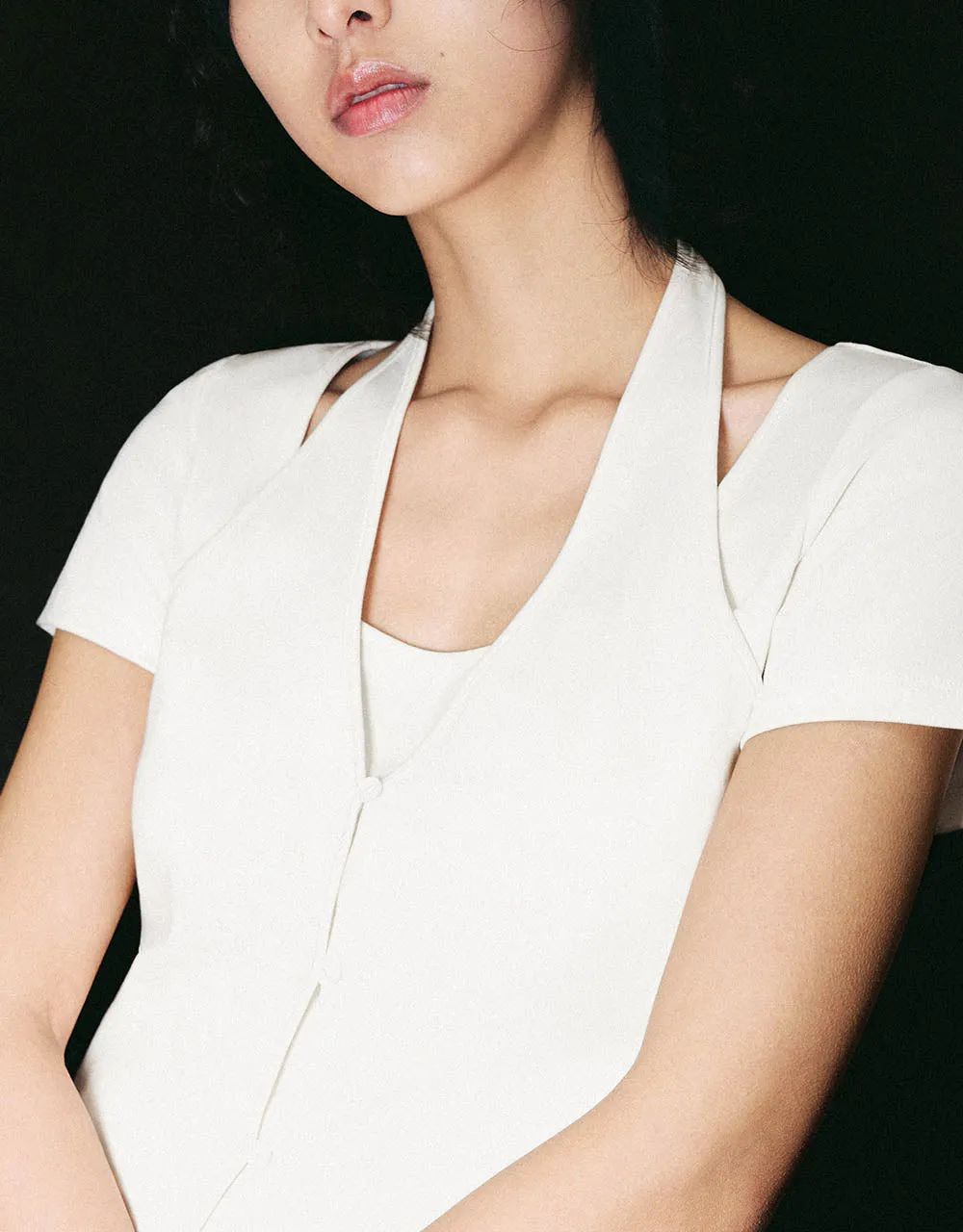 Halter Neck 2 In 1 Skinny T-Shirt sold by Urban Revivo product image thumbnail 4