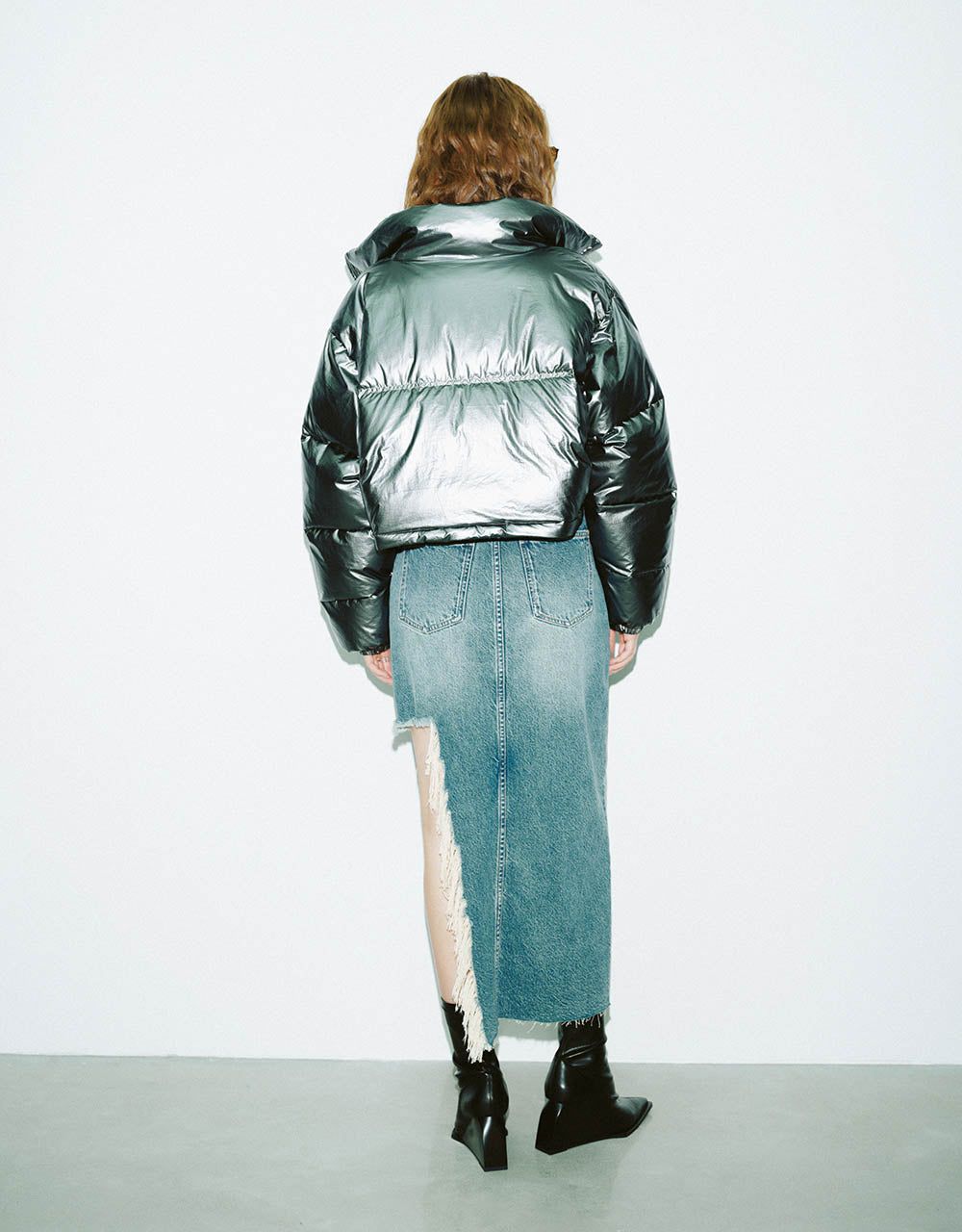 Stand Collar Straight Puffer Jacket sold by Urban Revivo product image thumbnail 4