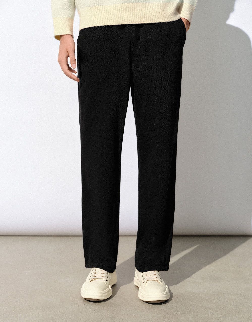 Drawstring Waist Straight Jeans sold by Urban Revivo product image thumbnail 3