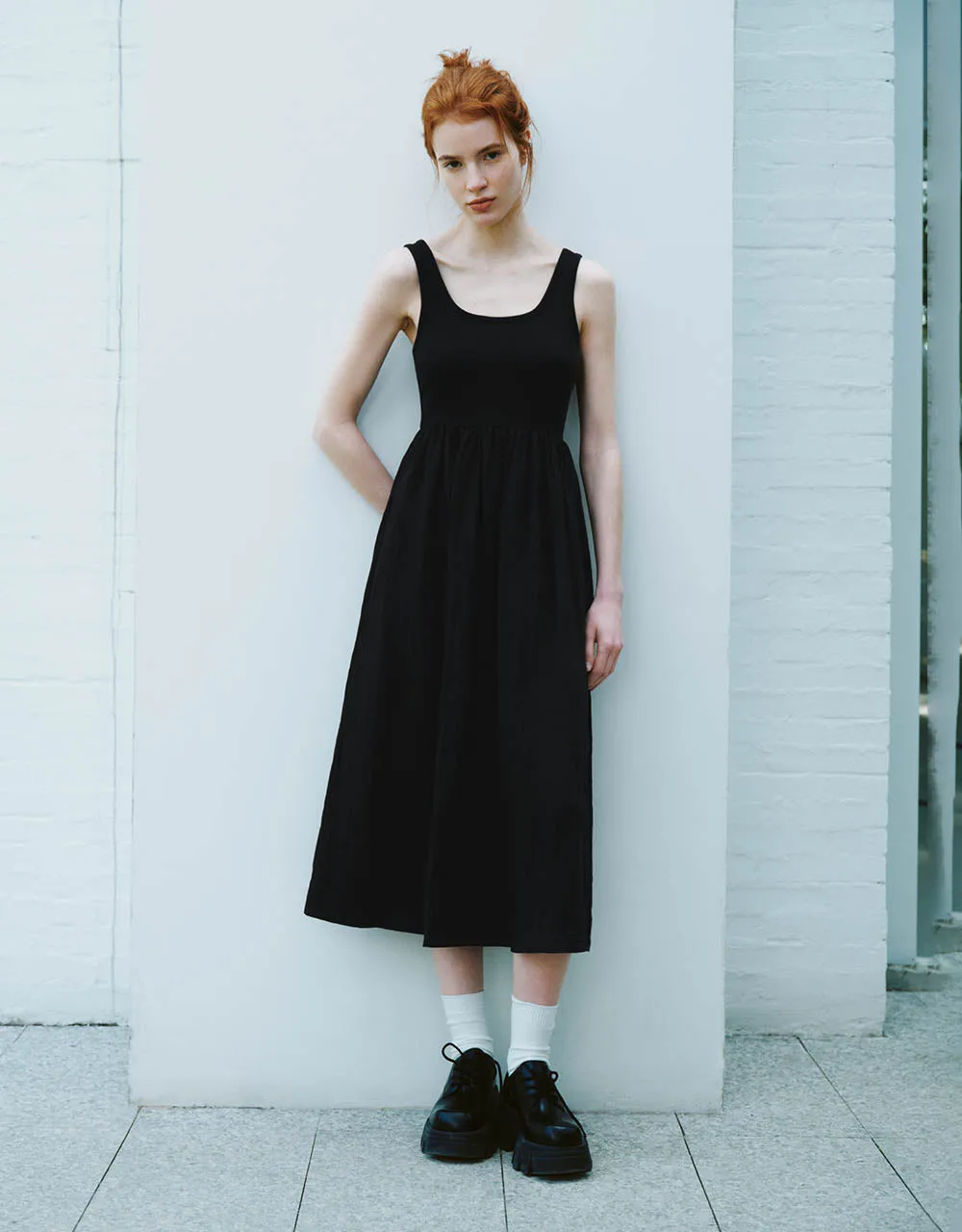 Sleeveless U Neck A-Line Dress sold by Urban Revivo