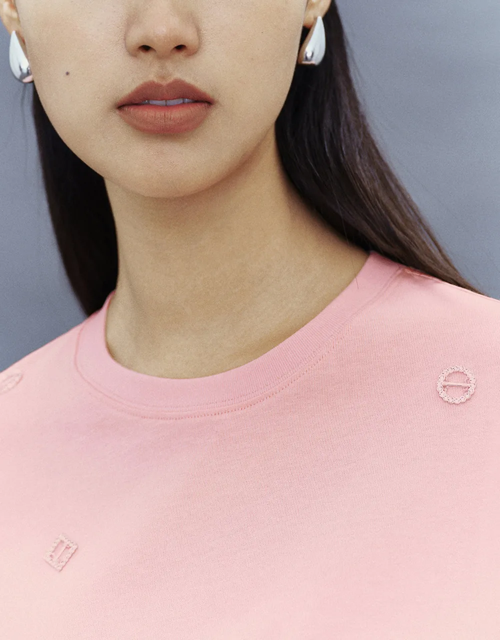 Crew Neck Straight T-Shirt sold by Urban Revivo product image thumbnail 4