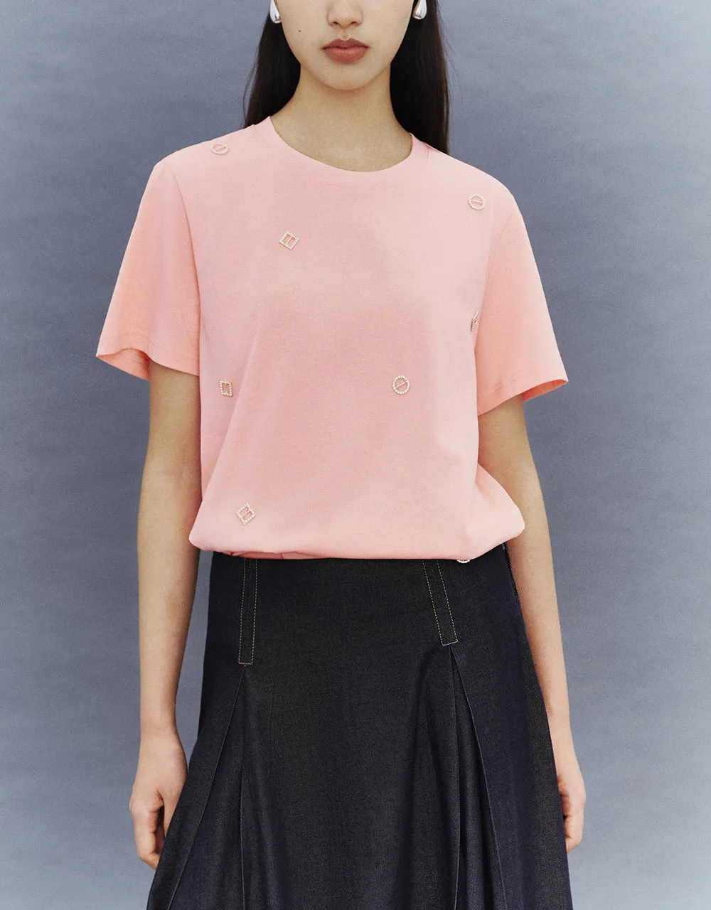 Crew Neck Straight T-Shirt sold by Urban Revivo product image thumbnail 2