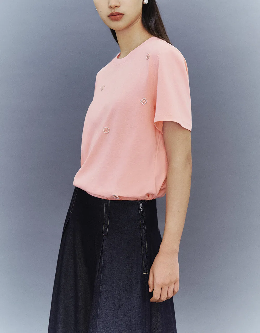 Crew Neck Straight T-Shirt sold by Urban Revivo product image thumbnail 3