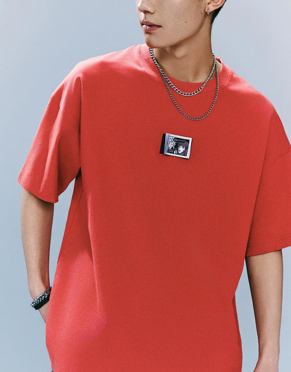 Crew Neck Loose T-Shirt sold by Urban Revivo product image thumbnail 4