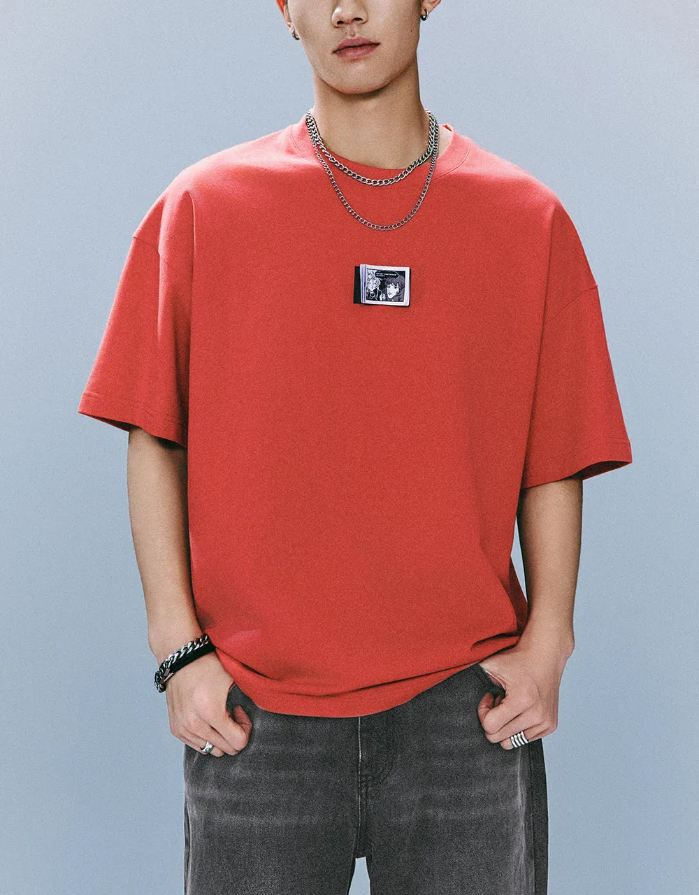 Crew Neck Loose T-Shirt sold by Urban Revivo product image thumbnail 2
