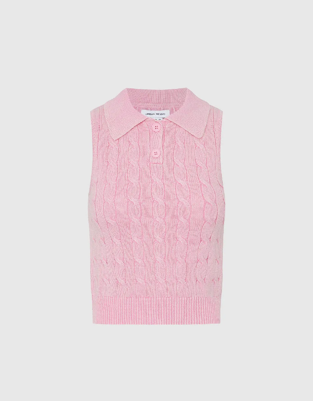 Cable Knitted Vest sold by Urban Revivo product image thumbnail 2