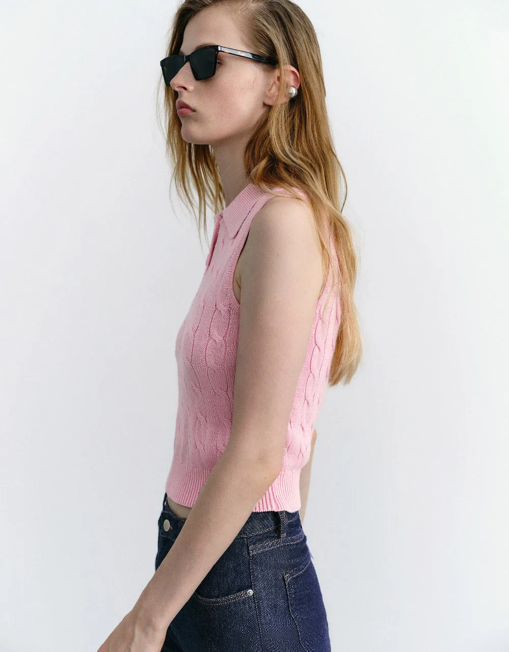 Cable Knitted Vest sold by Urban Revivo product image thumbnail 3