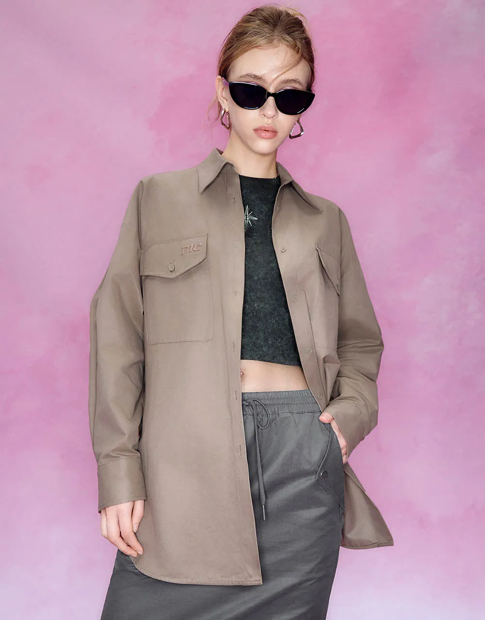 Button Up Straight Shirt sold by Urban Revivo