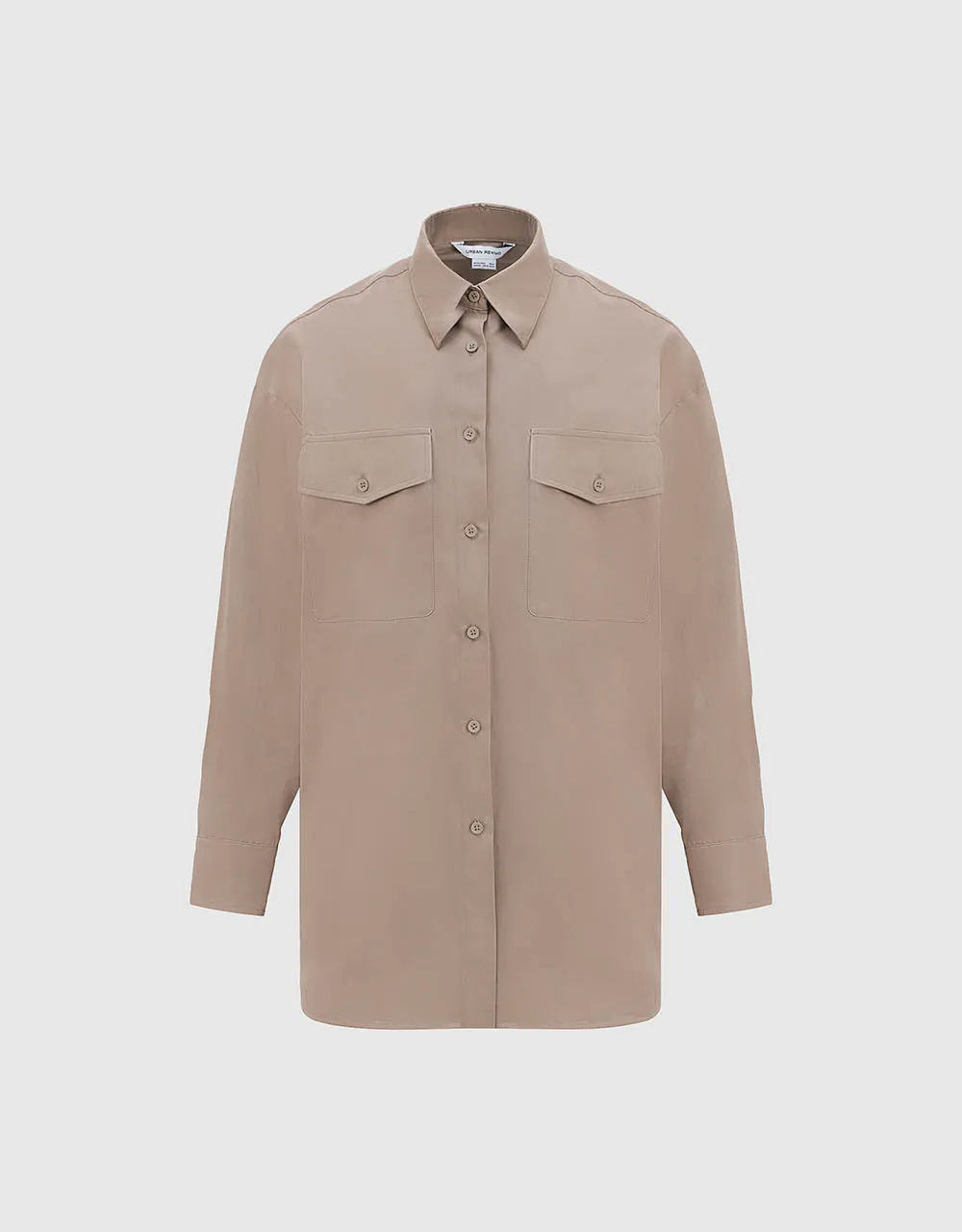 Button Up Straight Shirt sold by Urban Revivo product image thumbnail 2