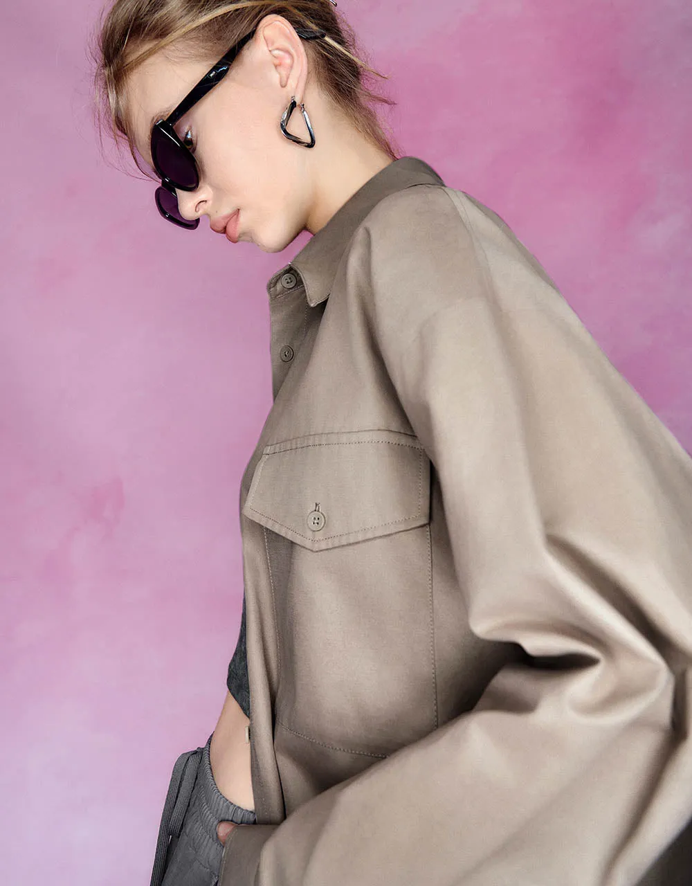 Button Up Straight Shirt sold by Urban Revivo product image thumbnail 3