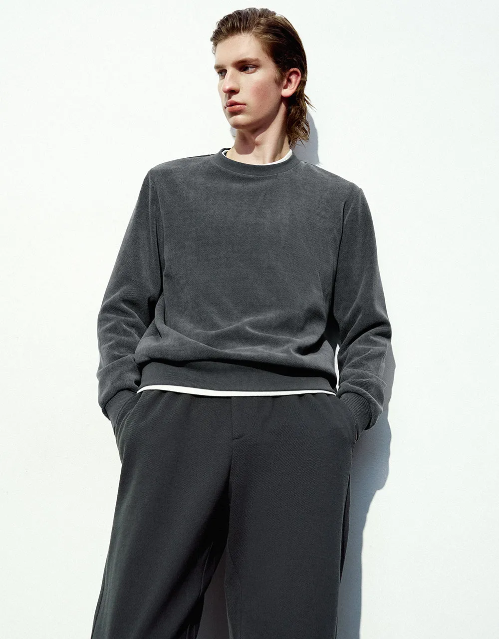 Crew Neck Straight Sweatshirt sold by Urban Revivo product image thumbnail 3