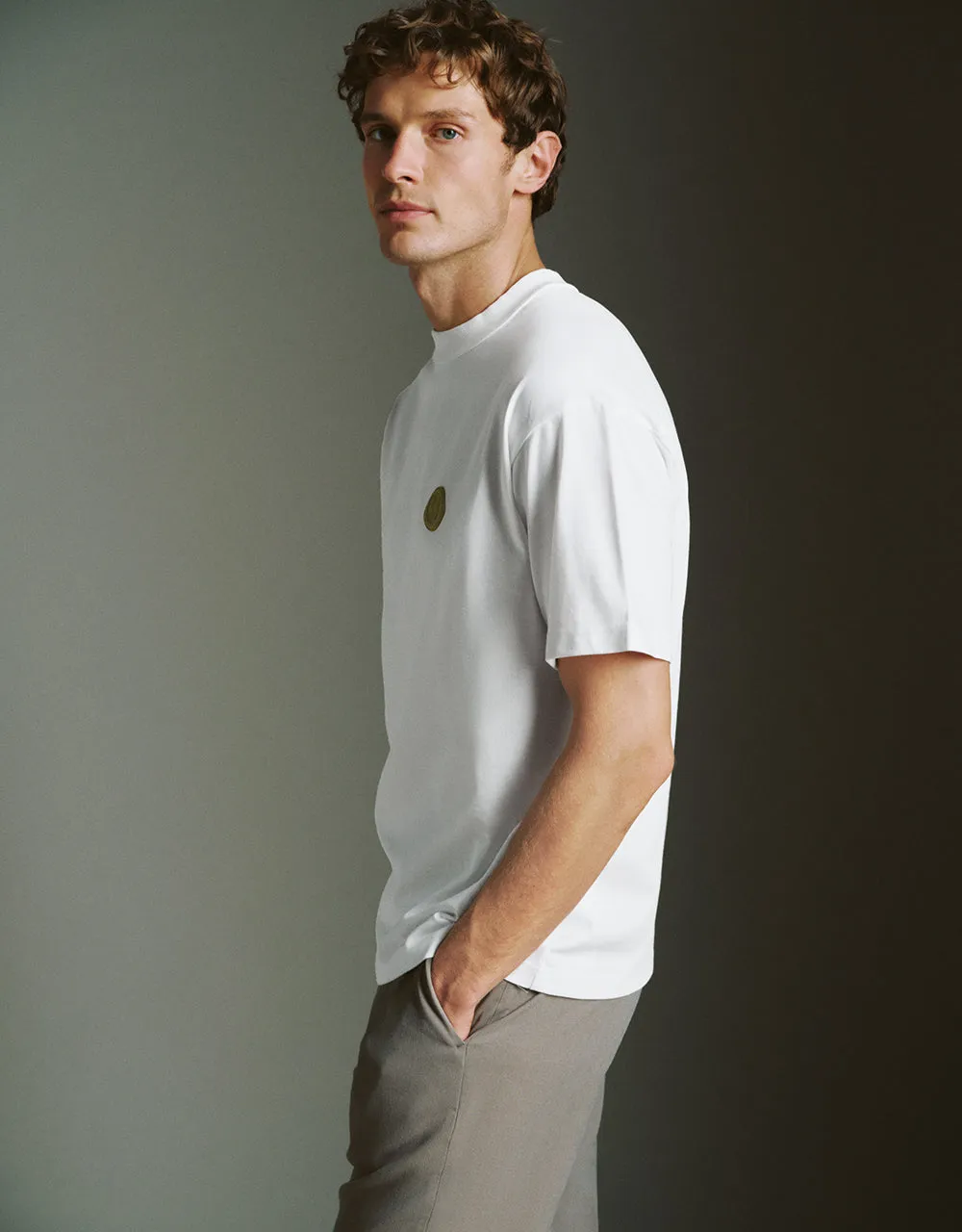 Drop Shoulder Sleeve A-Line T-Shirt sold by Urban Revivo product image thumbnail 3