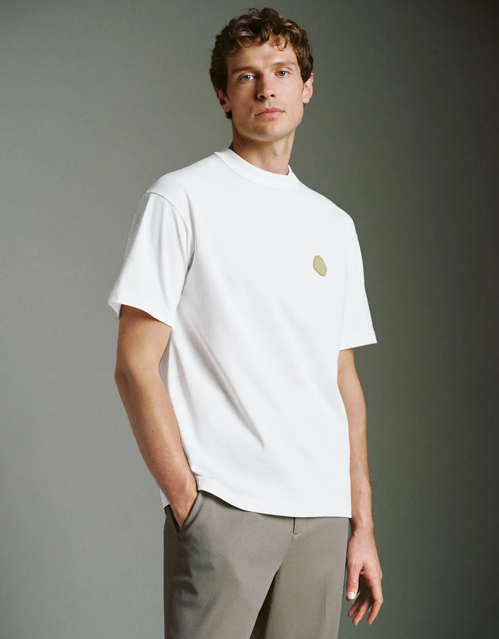 Drop Shoulder Sleeve A-Line T-Shirt sold by Urban Revivo