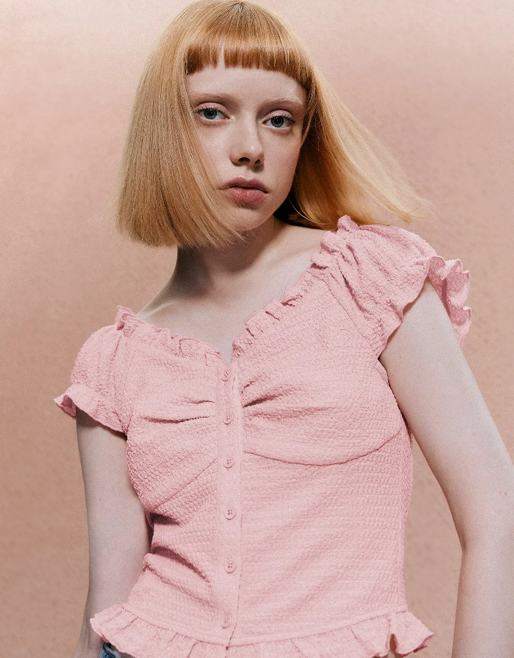 Puff Sleeve Skinny Shirt sold by Urban Revivo product image thumbnail 5