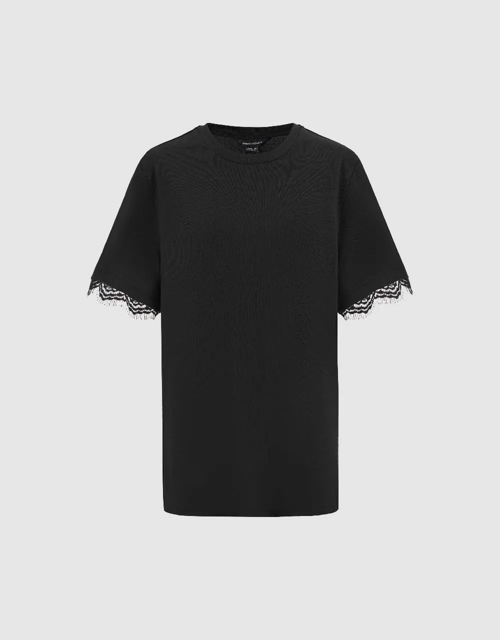 Lace Cuffs Crew Neck T-Shirt sold by Urban Revivo product image thumbnail 2