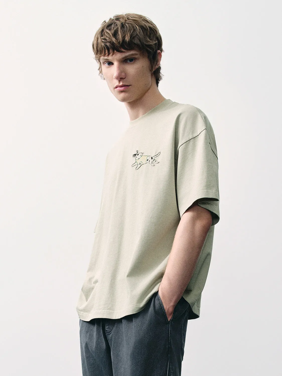 Printed Crew Neck T-Shirt sold by Urban Revivo product image thumbnail 3