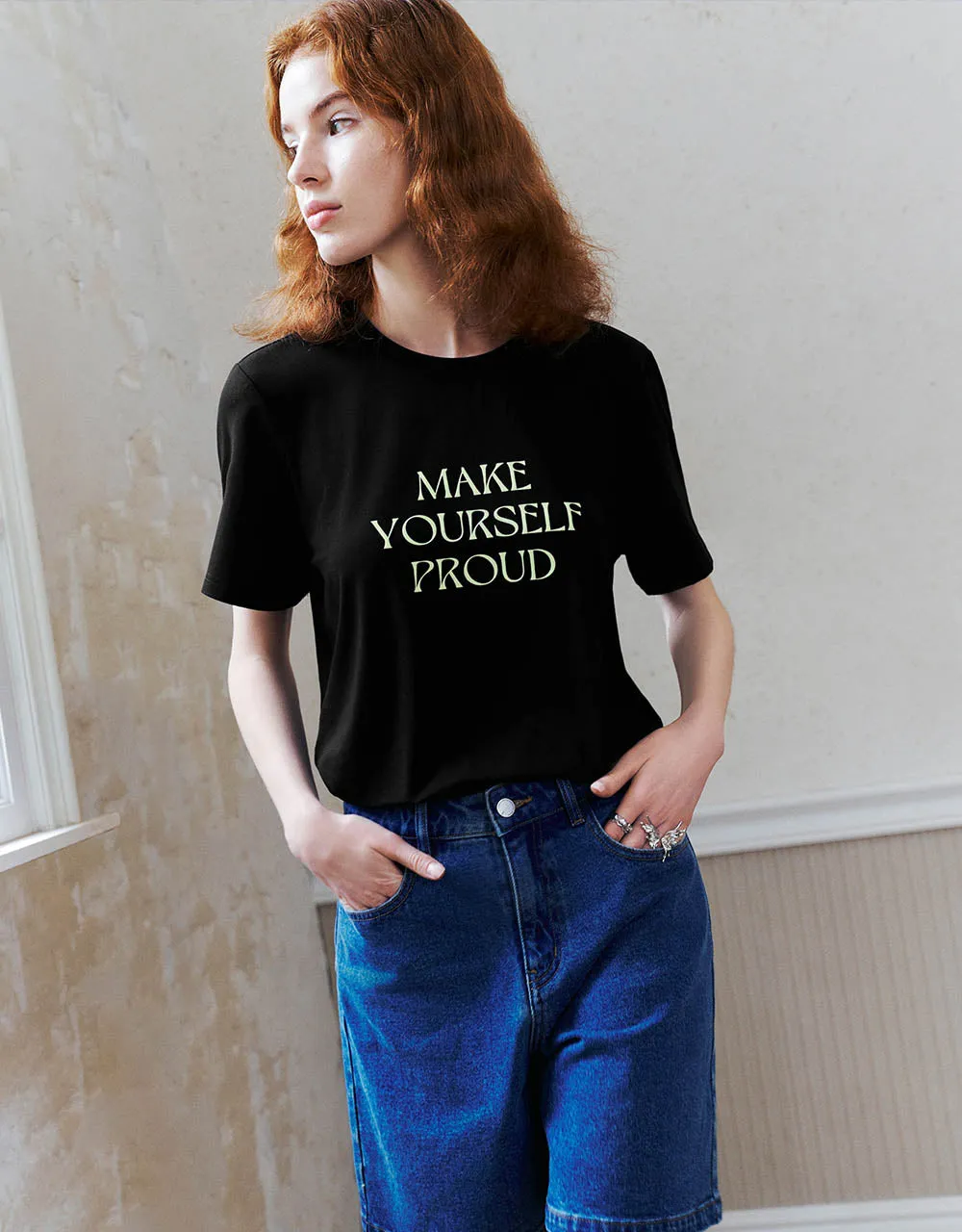 Letter Printed Crew Neck T-Shirt sold by Urban Revivo product image thumbnail 3