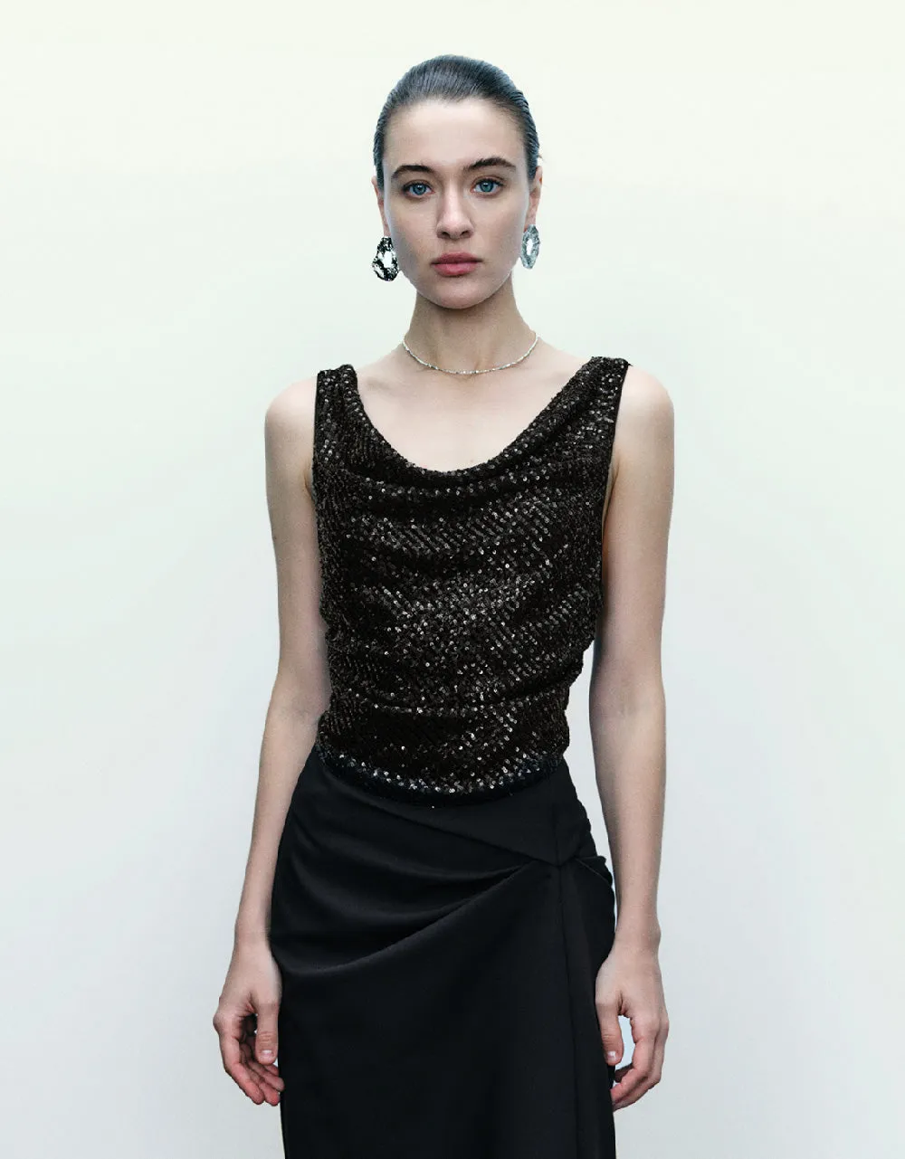 Ruched U Neck Vest sold by Urban Revivo