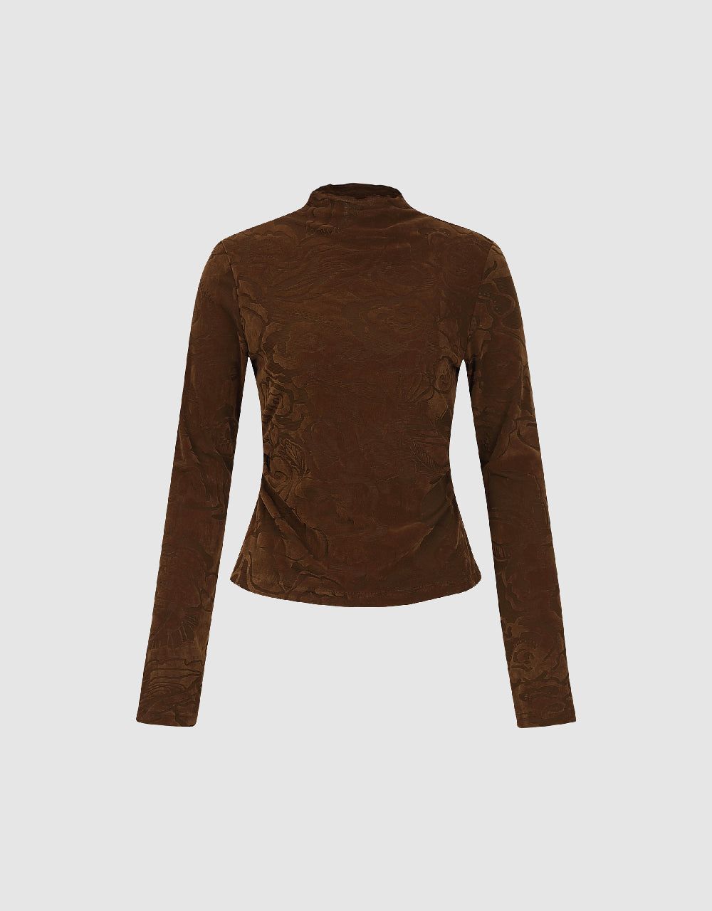 Flower Embossed Knitted Skinny T-Shirt sold by Urban Revivo product image thumbnail 2