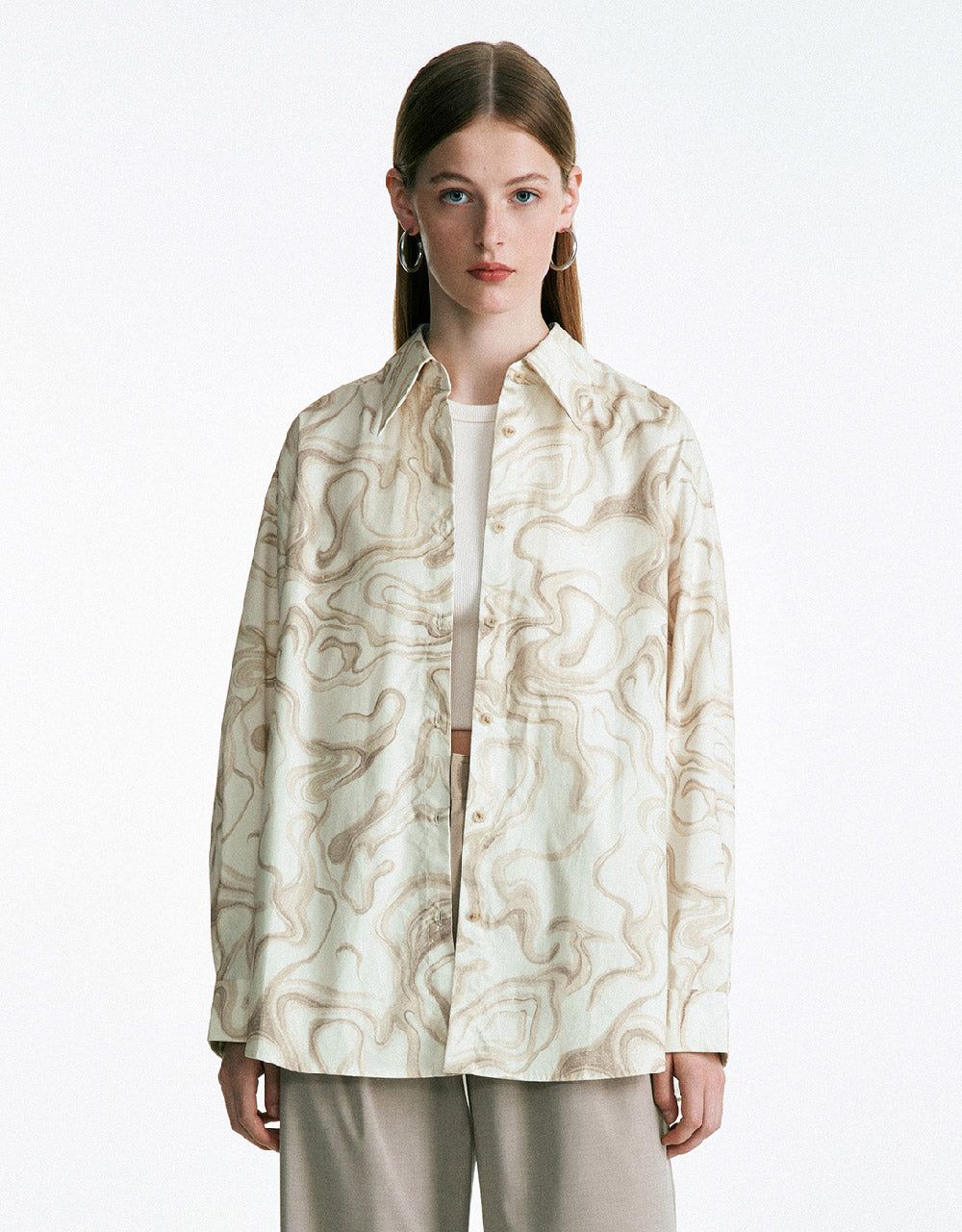 Printed Straight Shirt sold by Urban Revivo