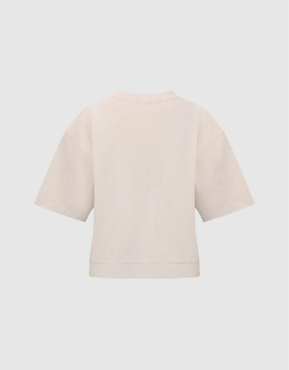 Cropped Crew Neck Loose T-Shirt sold by Urban Revivo product image thumbnail 5