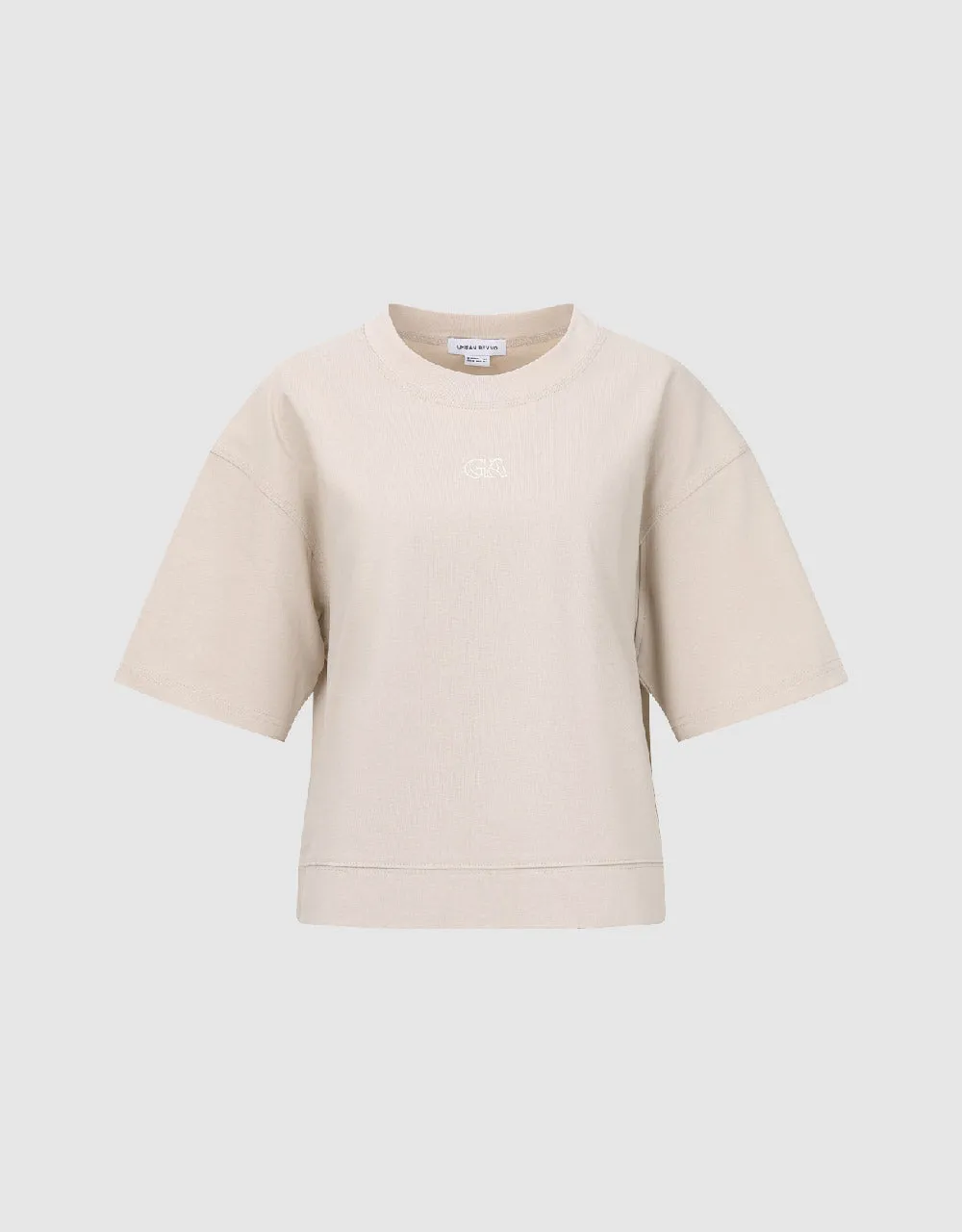 Cropped Crew Neck Loose T-Shirt sold by Urban Revivo product image thumbnail 2