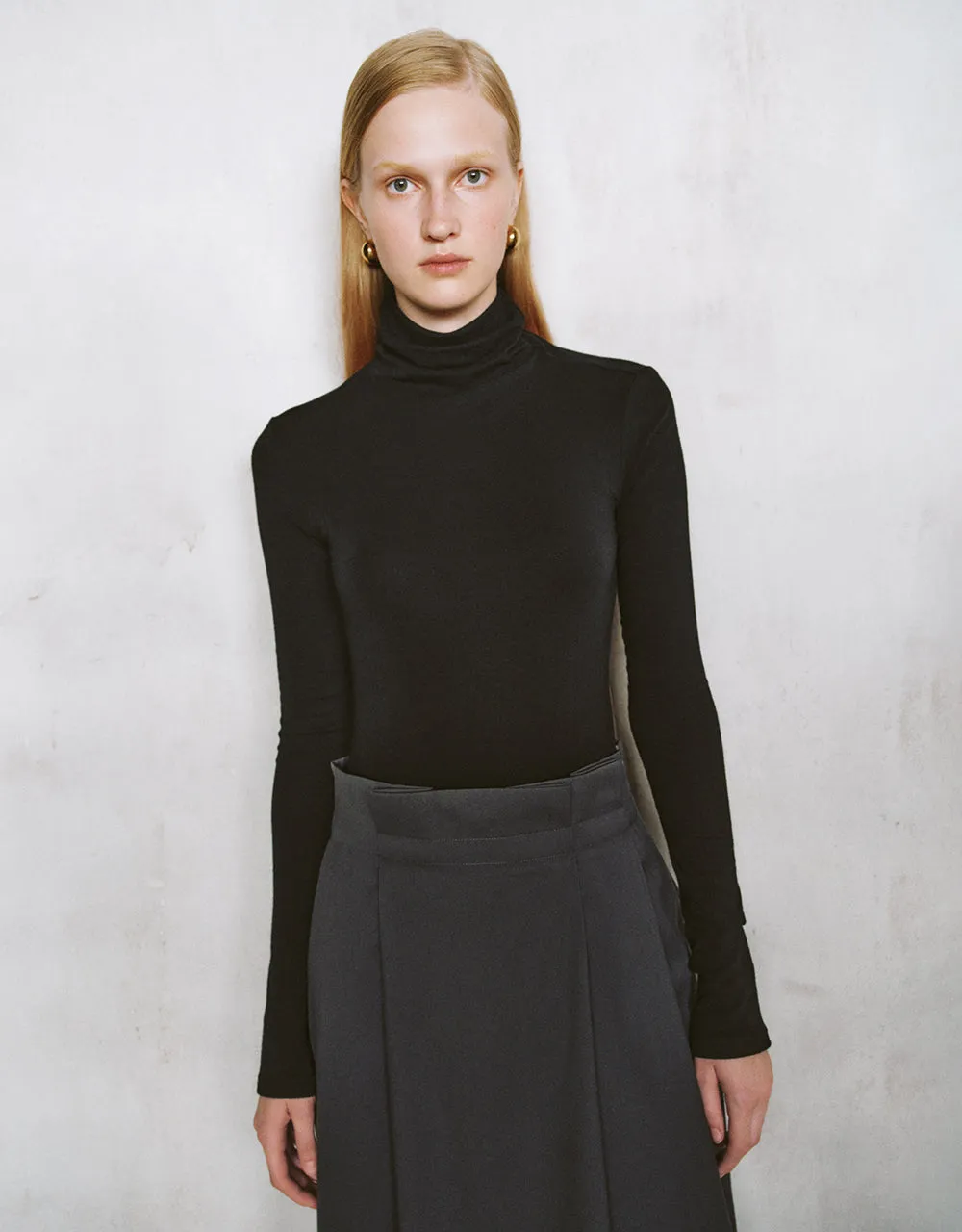 Turtle Neck Skinny T-Shirt sold by Urban Revivo