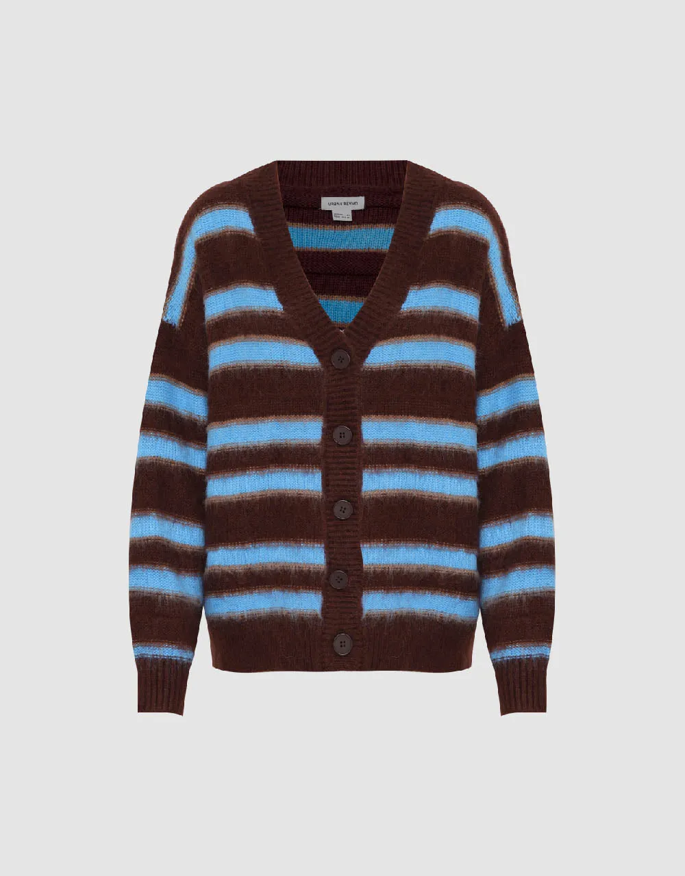 Striped V-Neck Knitted Cardigan sold by Urban Revivo product image thumbnail 2