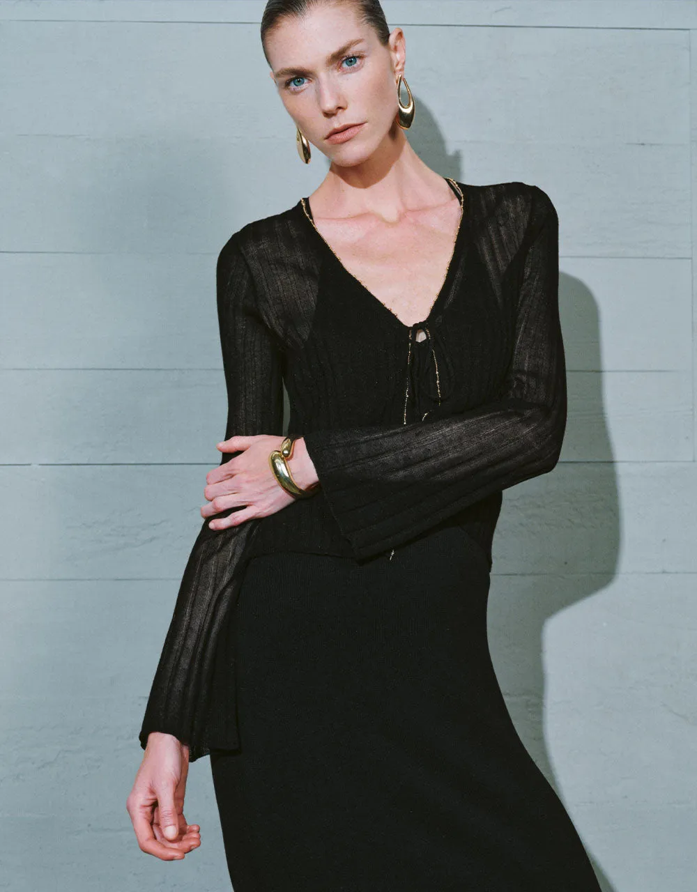 Tie Front Knitted Cardigan sold by Urban Revivo product image thumbnail 3