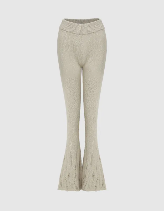Flare Knitted Pants sold by Urban Revivo