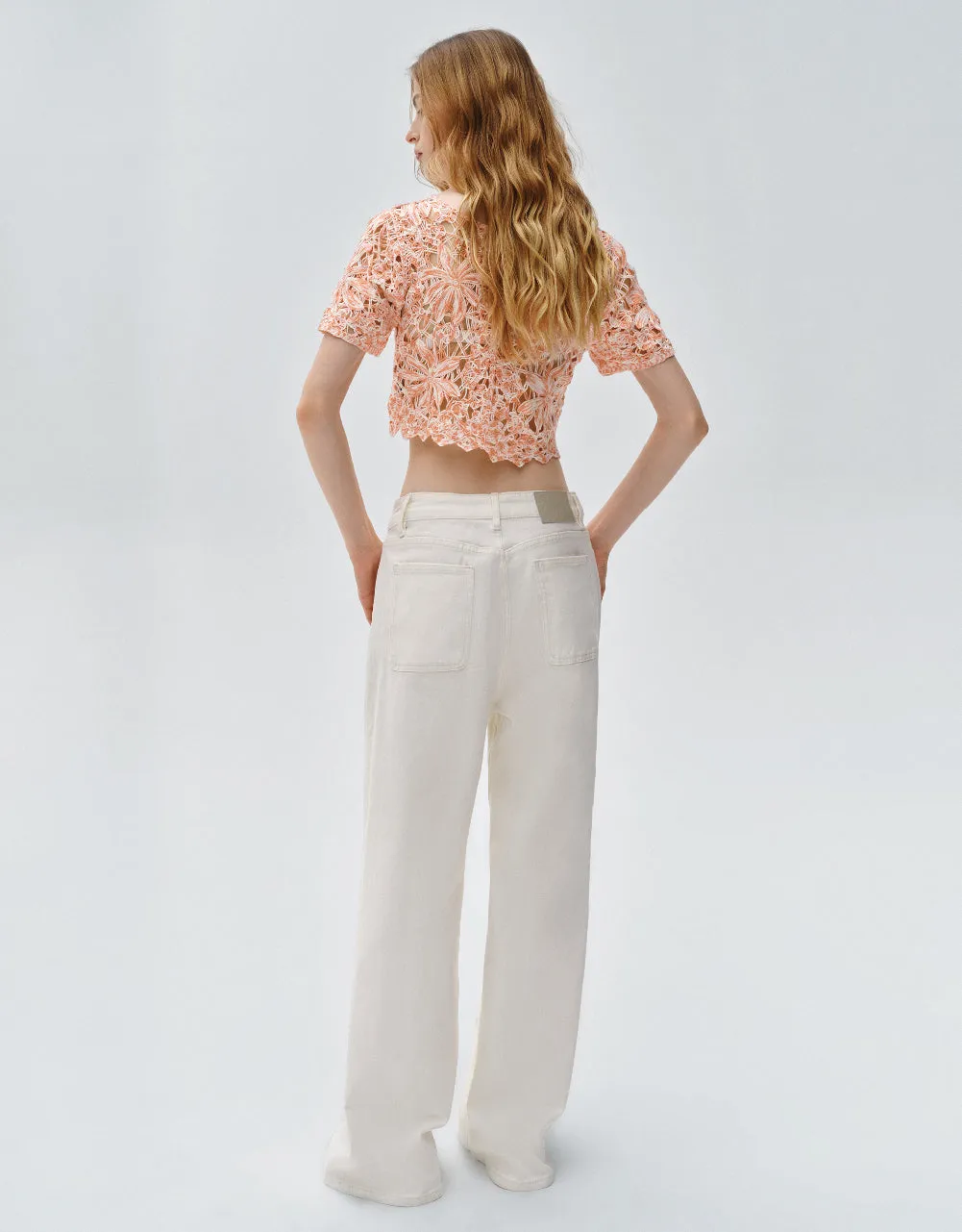 Crochet V-Neck Knitted Cardigan sold by Urban Revivo product image thumbnail 4