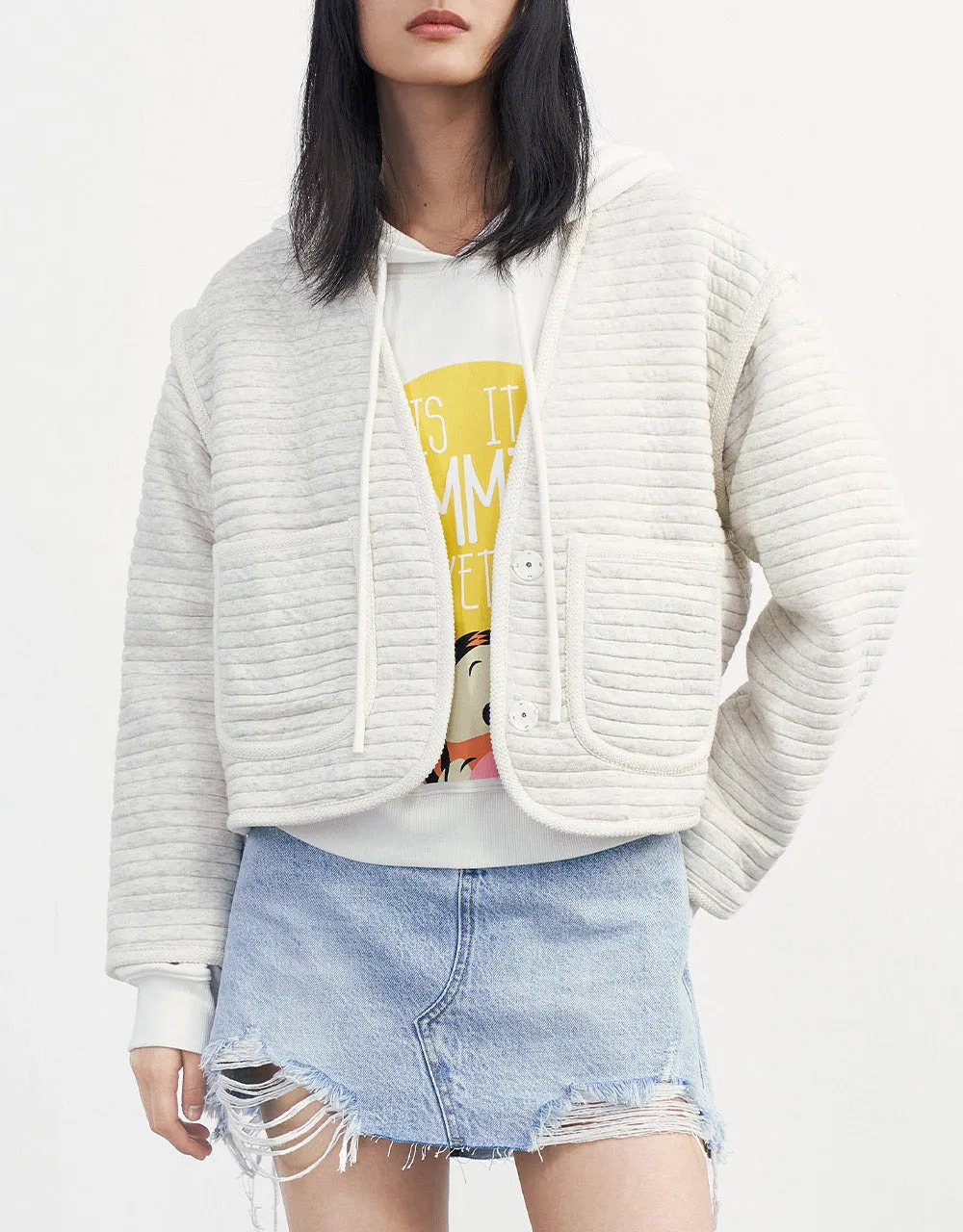 Textured Patched Pocket Winter Coat sold by Urban Revivo product image thumbnail 2