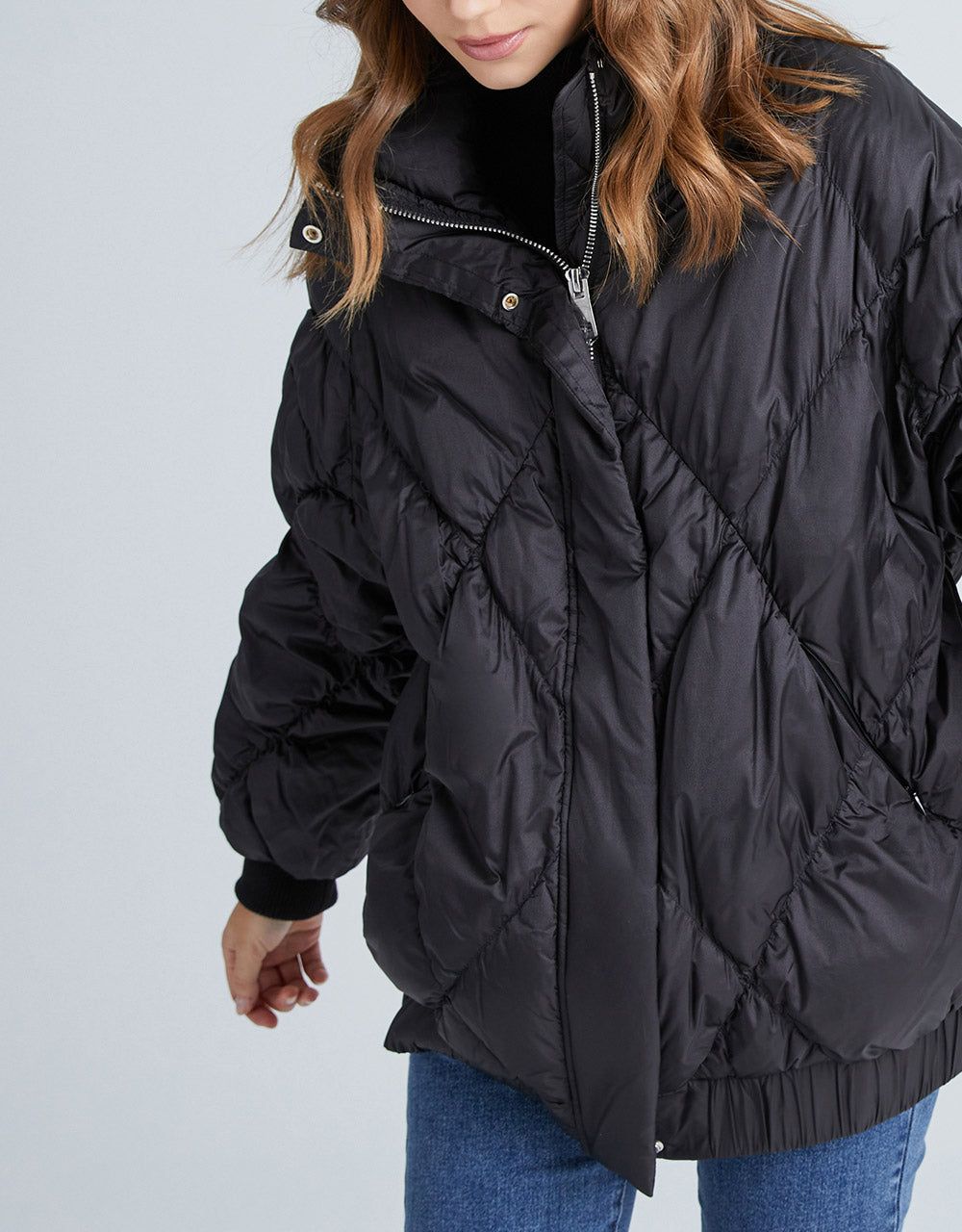 Zip Up Front Quilted Down Jacket sold by Urban Revivo product image thumbnail 5