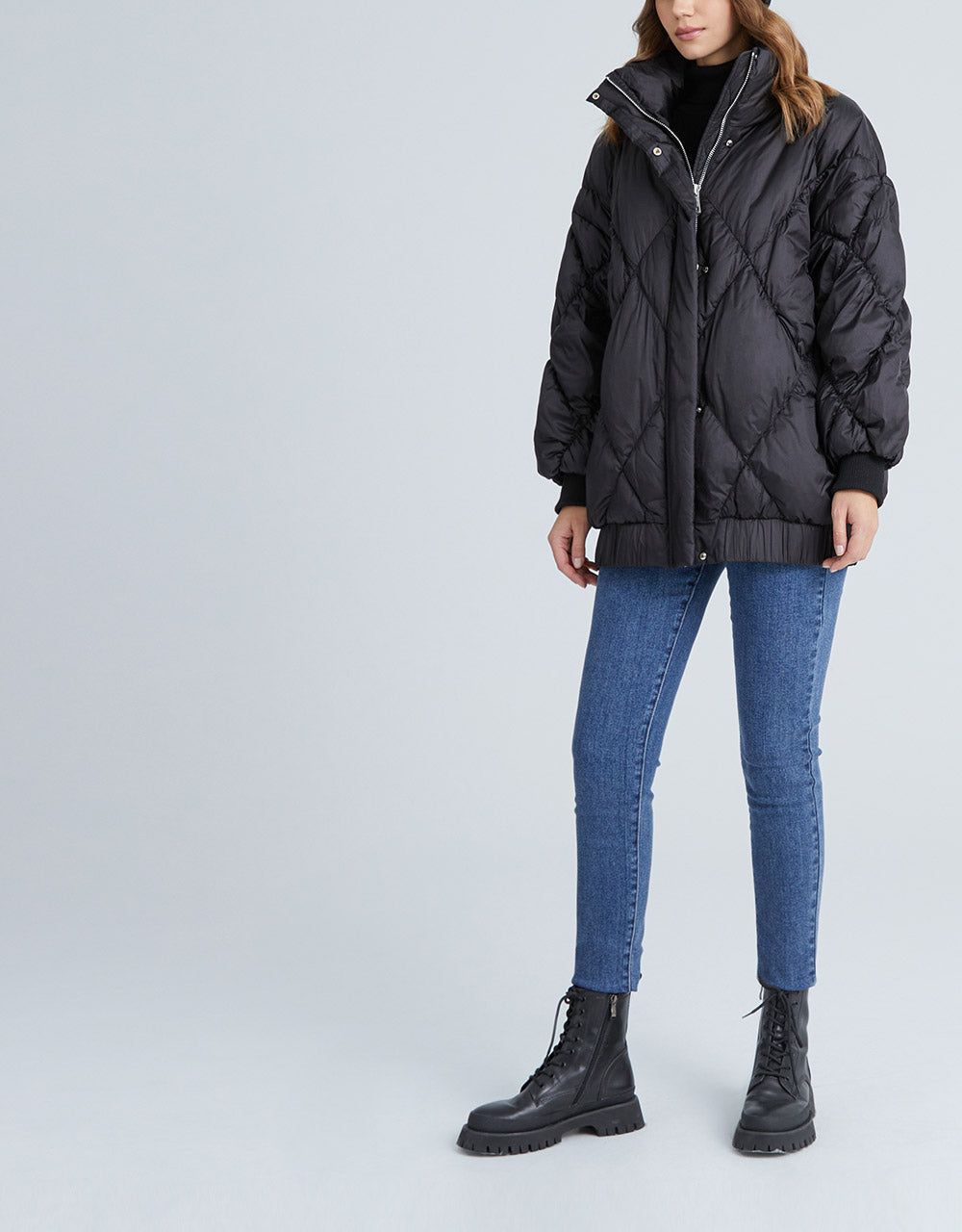 Zip Up Front Quilted Down Jacket sold by Urban Revivo product image thumbnail 4