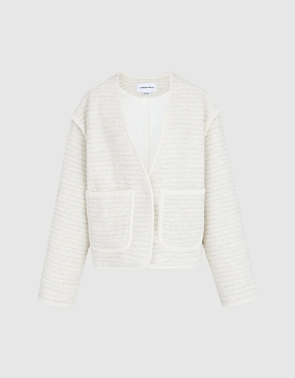 Textured Patched Pocket Winter Coat sold by Urban Revivo