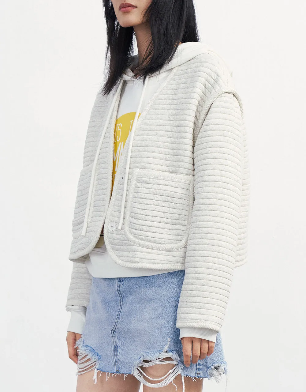 Textured Patched Pocket Winter Coat sold by Urban Revivo product image thumbnail 3