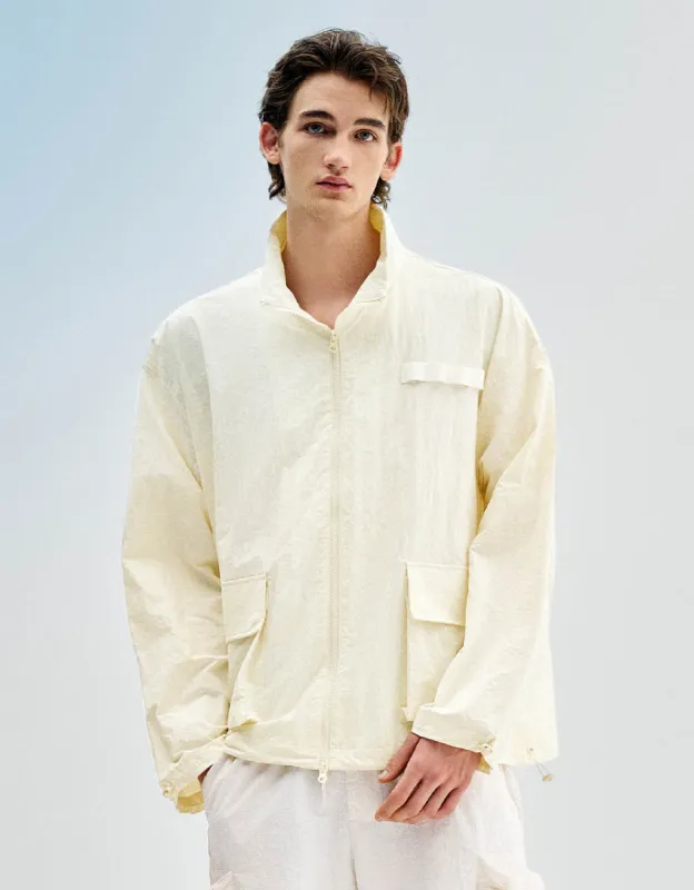 Zipper Front Loose Jacket sold by Urban Revivo