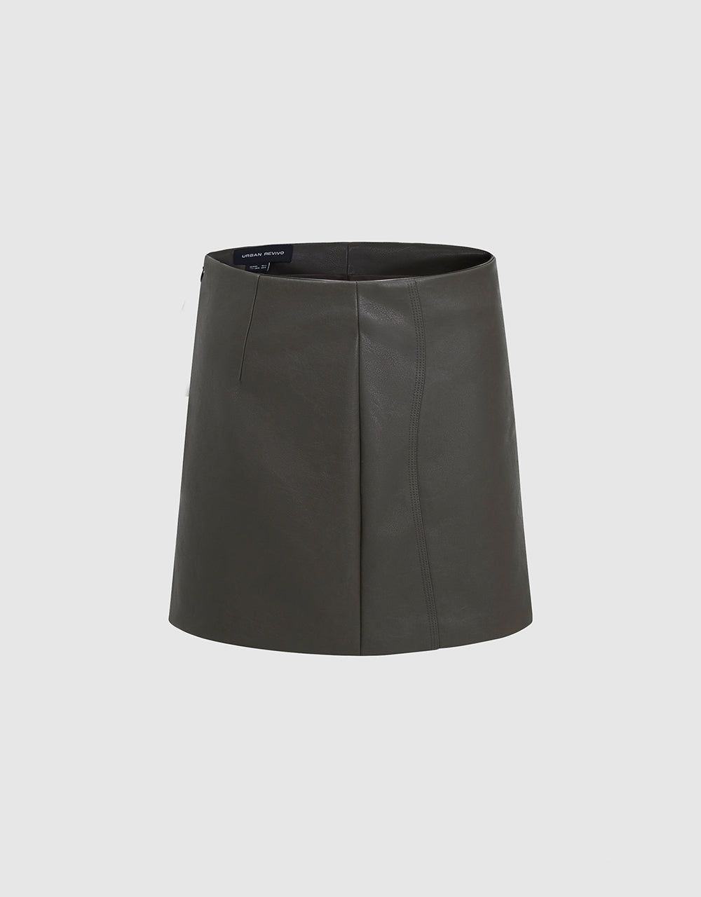 Vegan Leather Mini A-Line Skirt sold by Urban Revivo