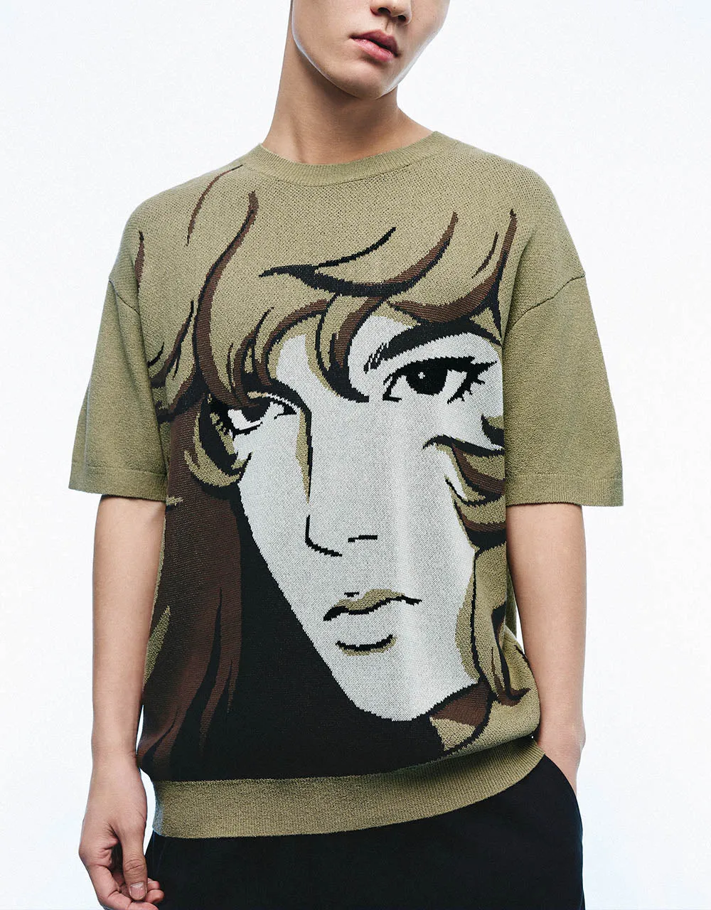 Printed Knitted T-Shirt sold by Urban Revivo product image thumbnail 3