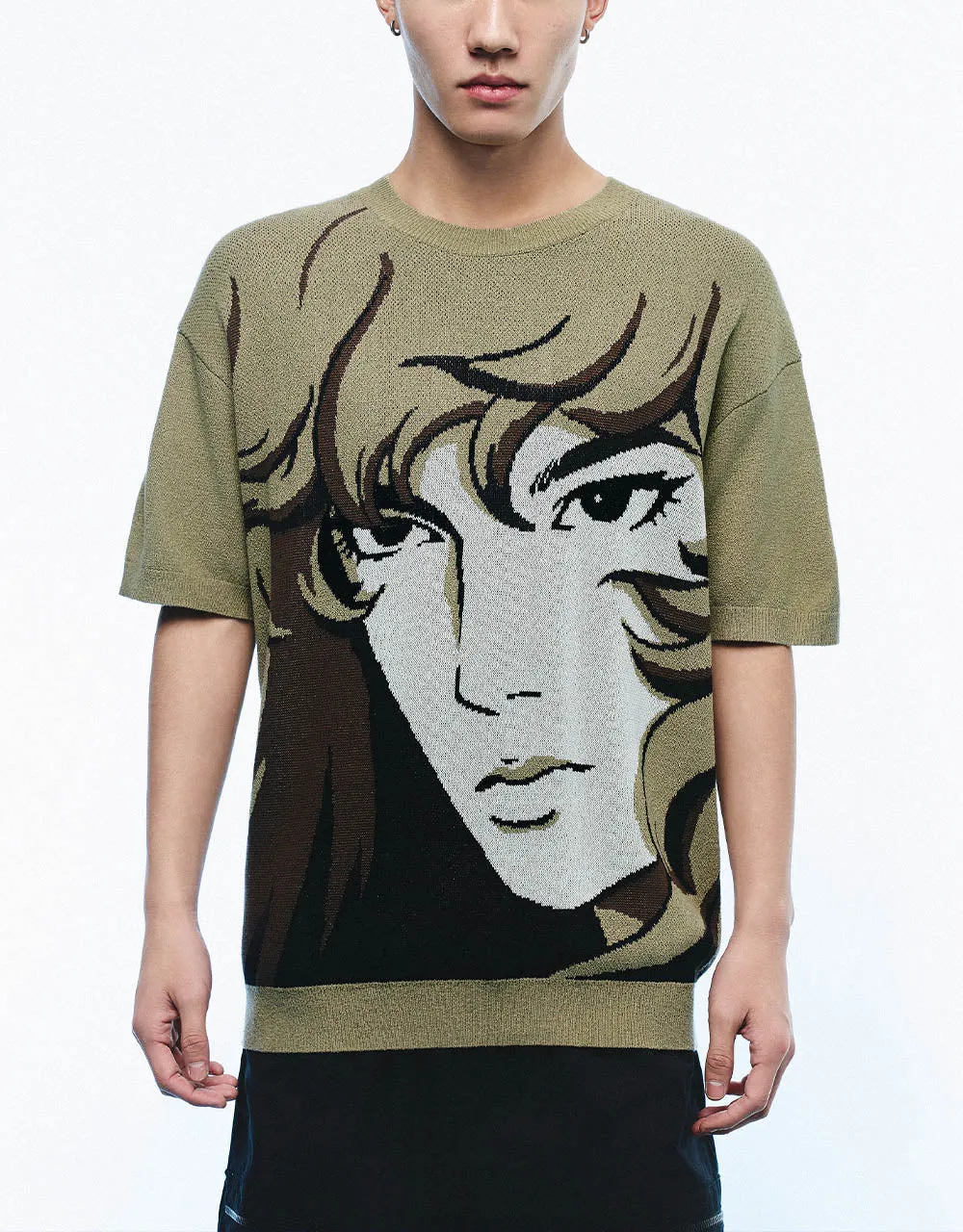 Printed Knitted T-Shirt sold by Urban Revivo product image thumbnail 2