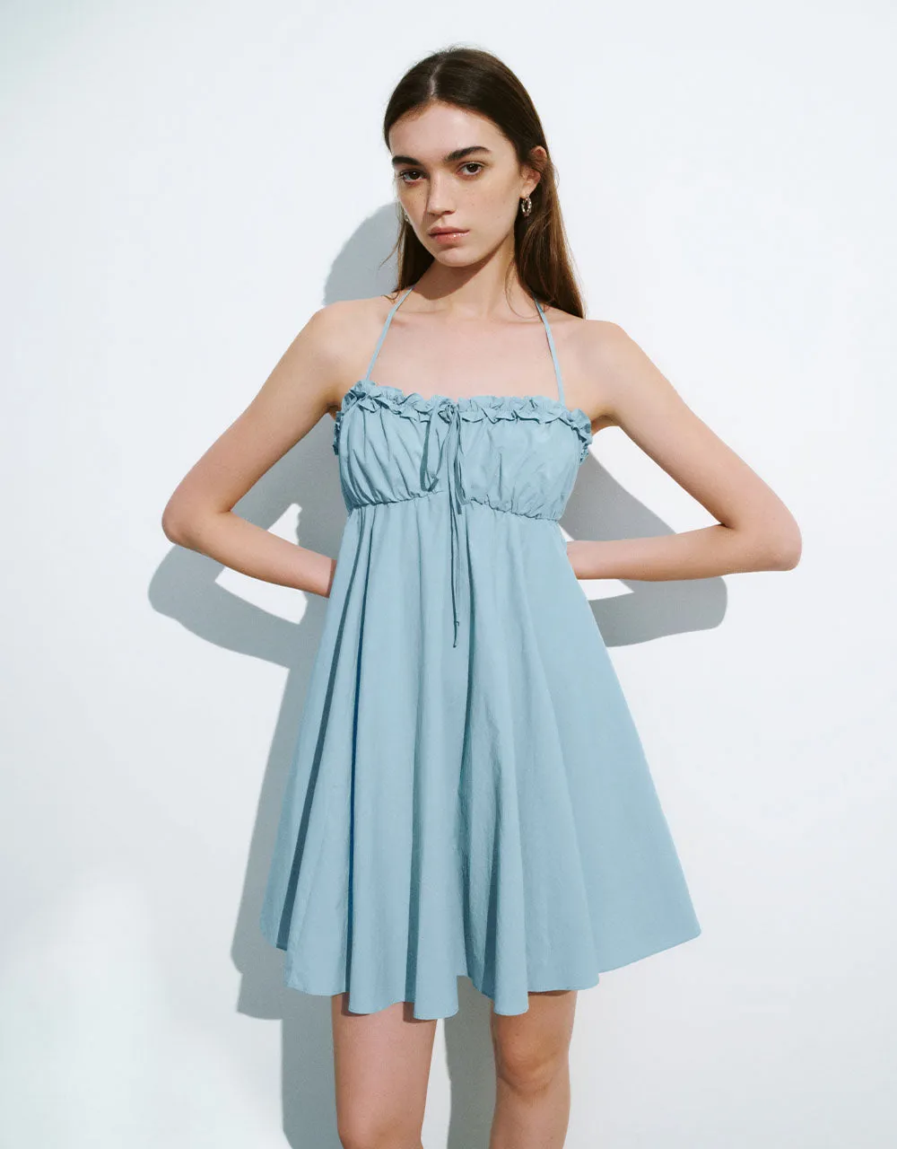 Halter Neck Off-Shoulder A-Line Dress sold by Urban Revivo
