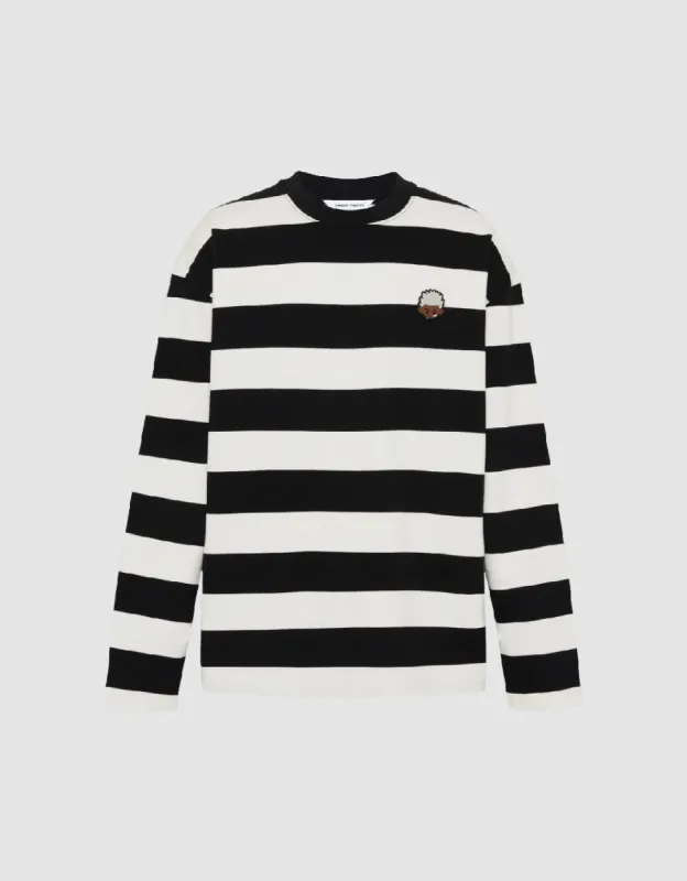 Striped Crew Neck Knitted T-Shirt sold by Urban Revivo