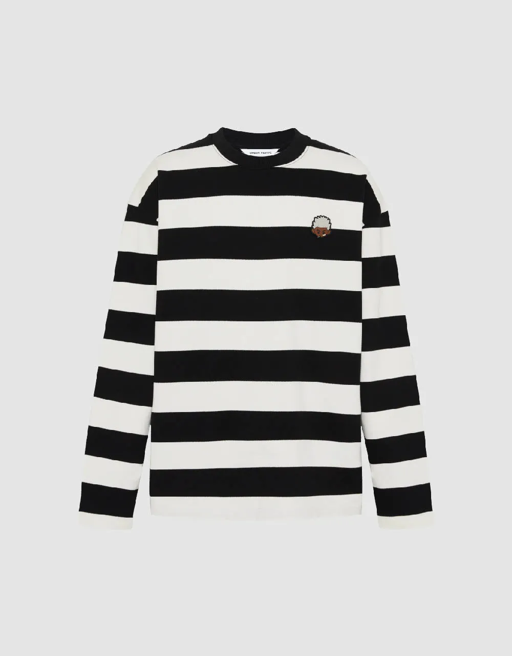 Striped Crew Neck Knitted T-Shirt sold by Urban Revivo
