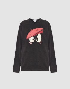 Printed Crew Neck Loose T-Shirt sold by Urban Revivo