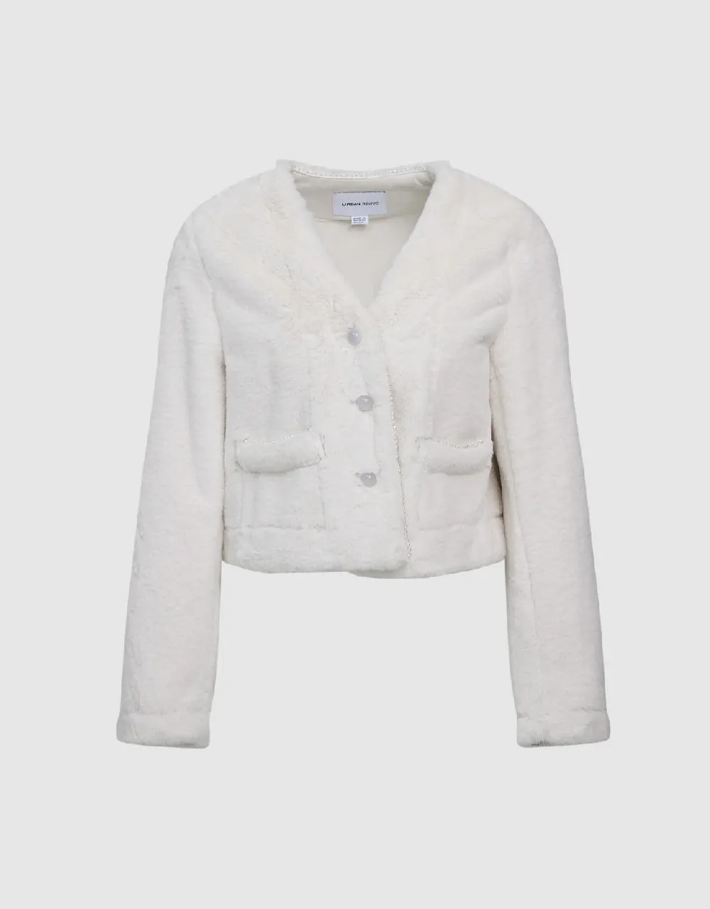 V-Neck Straight Jacket sold by Urban Revivo product image thumbnail 2