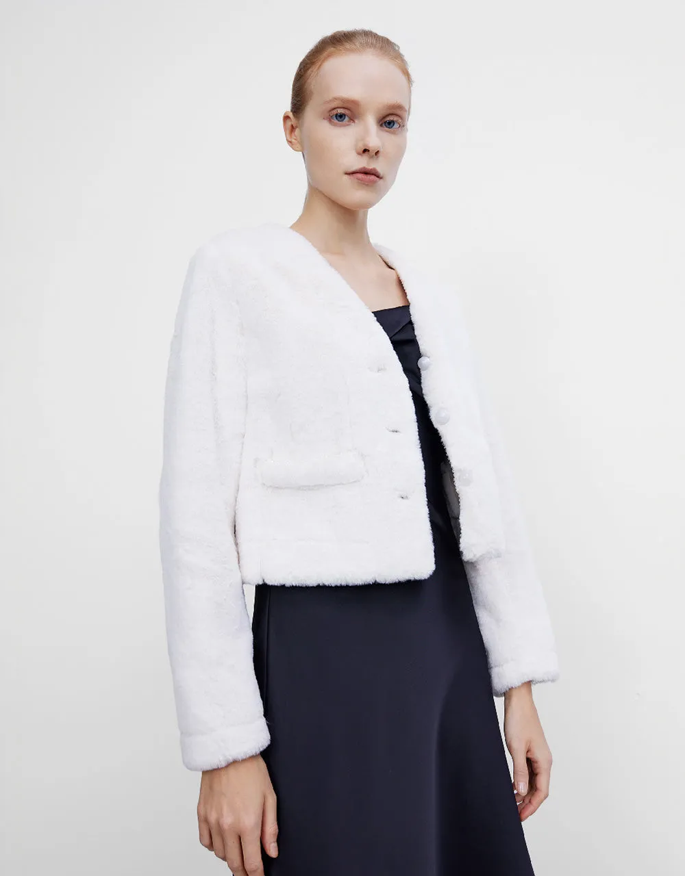 V-Neck Straight Jacket sold by Urban Revivo product image thumbnail 3